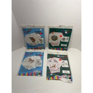 Vintage Dizzle Pre-Shaded Fashion Transfers Lot of 4 Koala Cat Carousel 14x17